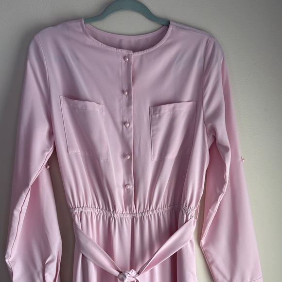 Amazon Pink Long-Sleeve Jumpsuit - Picture 3 of 4